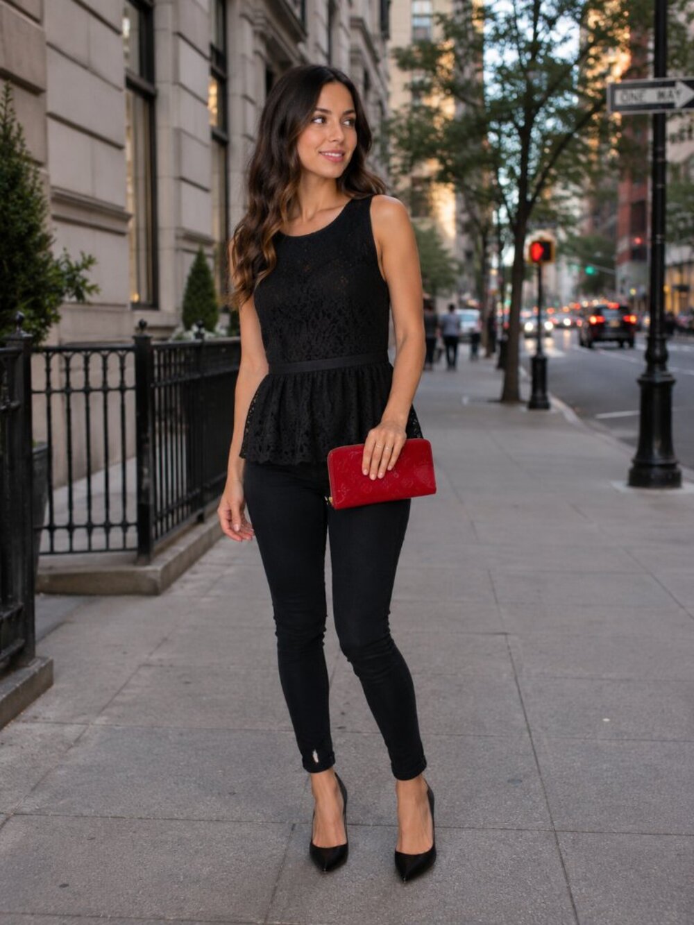NWT LOFT Black Peplum Sleeveless Blouse with Lace Overlay SZ 6 Whimsygoth